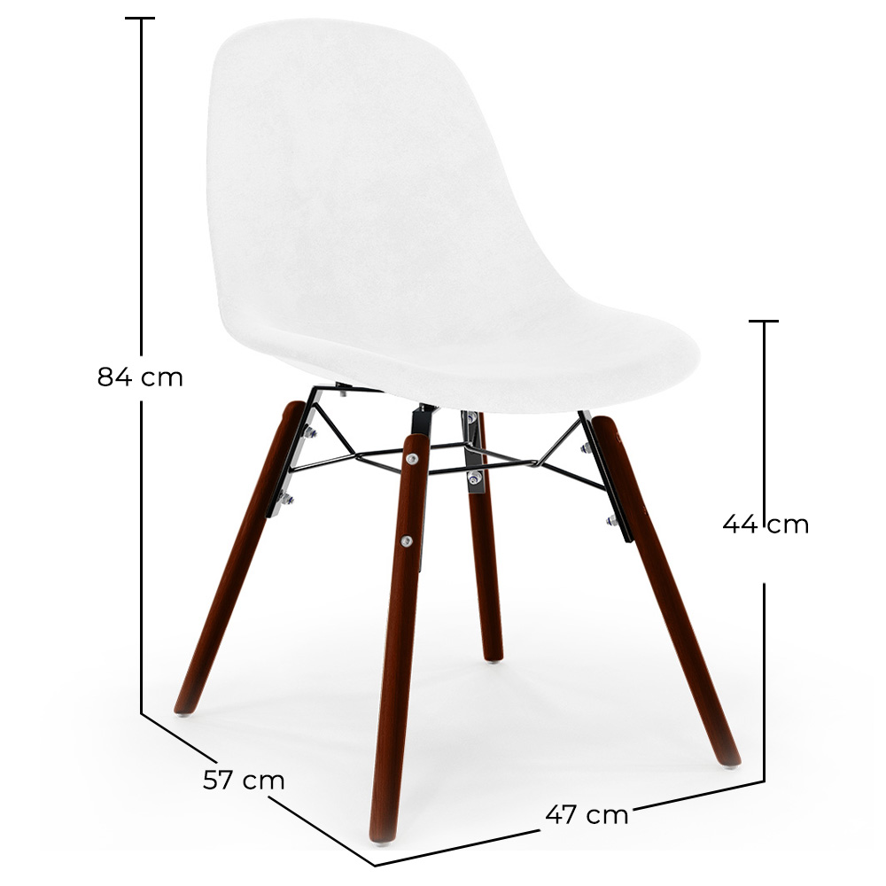 Krzesło do Jadalni z Aksamitu - Skandynawski Design i Ciemne Drewniane Nogi - Skögur image 10