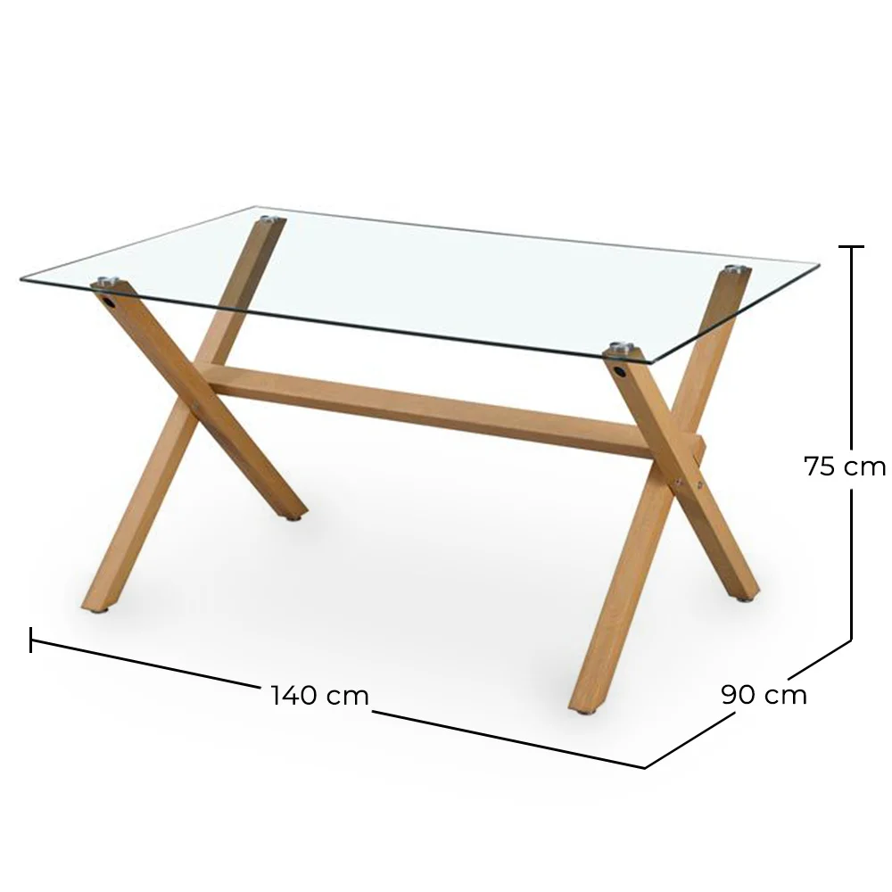 Prostokątny Stół do Jadalni - Skandynawski Design - 6 Osób - Tesfa image 10