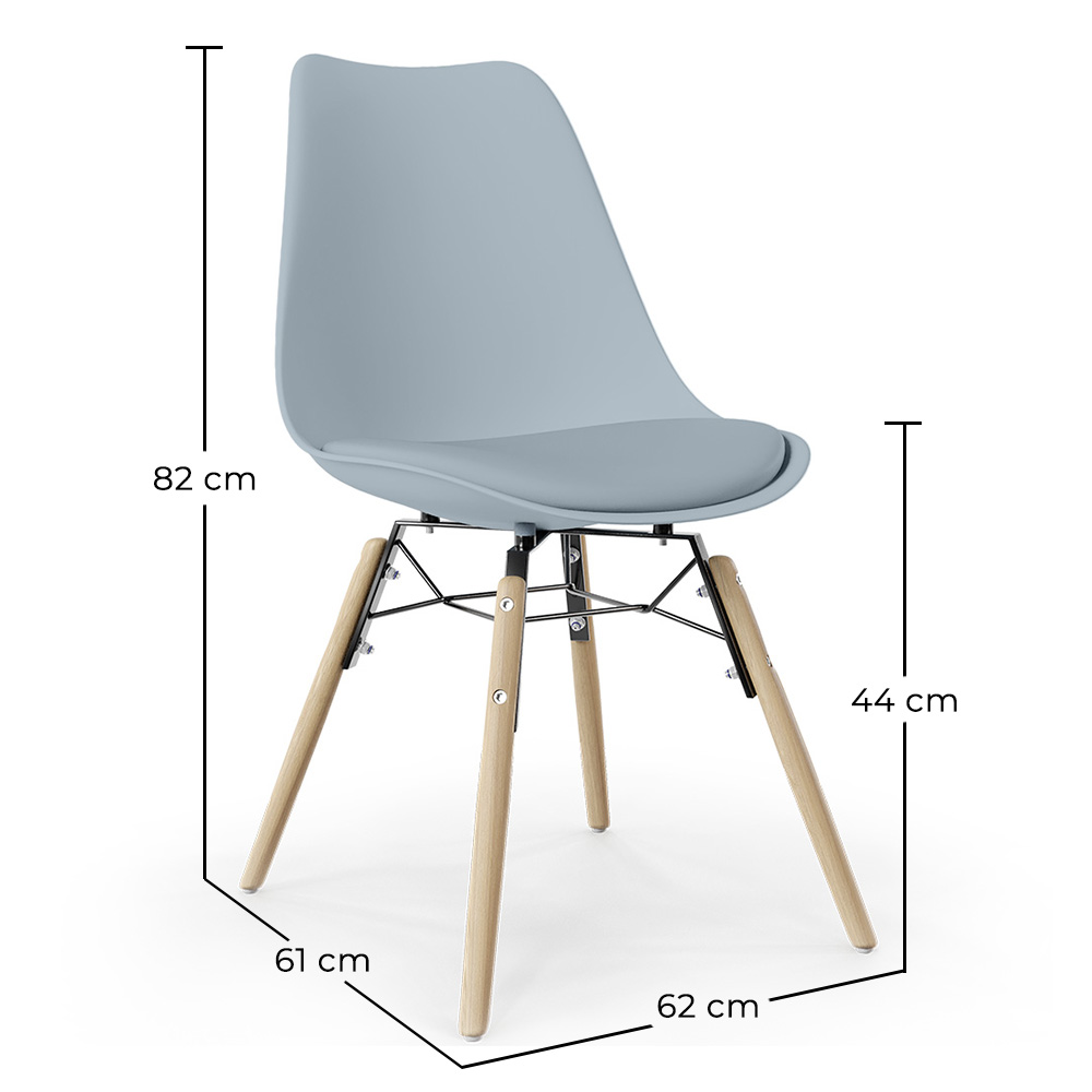 Krzesło do Jadalni z Poduszką - Skandynawski Design i Drewniane Nogi - Skögur image 10