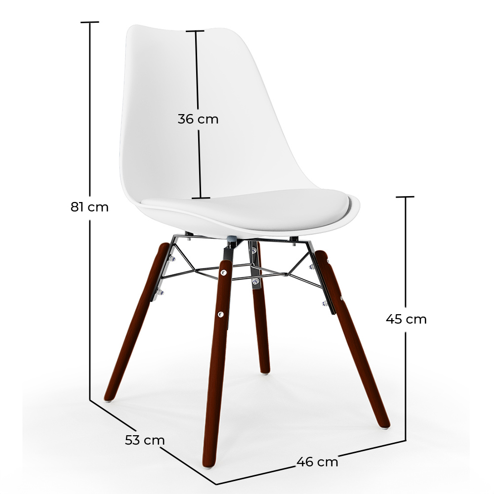 Krzesło do Jadalni z Poduszką - Skandynawski Design i Ciemne Drewniane Nogi - Skögur image 10