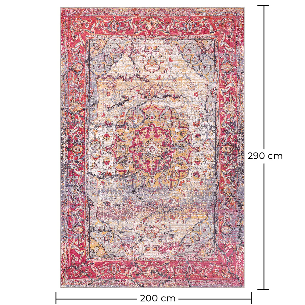Vintage Dywan Orientalny - (290x200 cm) - Celandine image 10