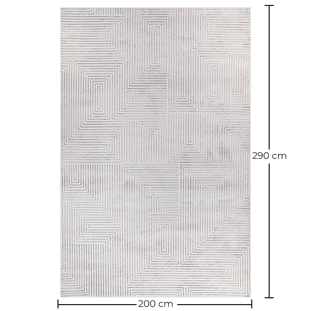 Duży Dywan z Nowoczesnym i Współczesnym Wzorem - Beżowy (290x200 cm) - Marcellum image 10