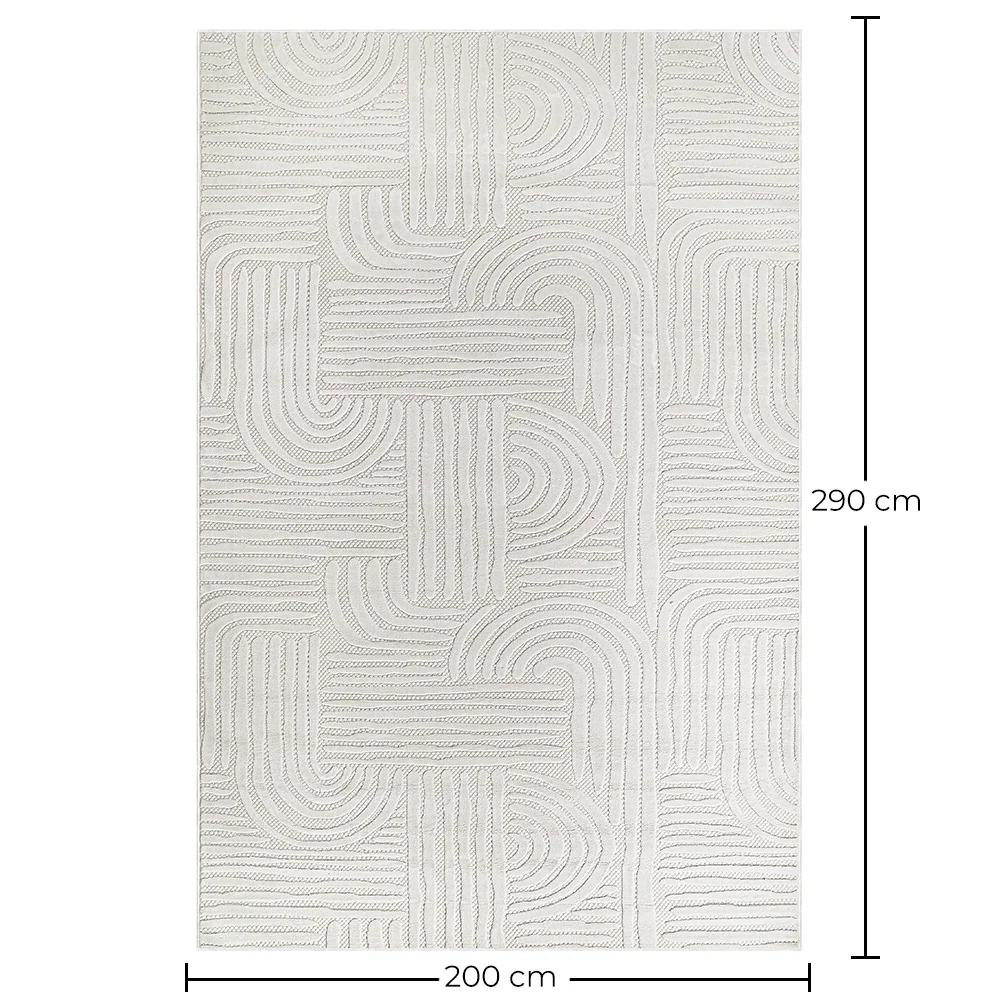 Duży Dywan z Nowoczesnym i Współczesnym Wzorem - Beżowy (290x200 cm) - Arcus image 10