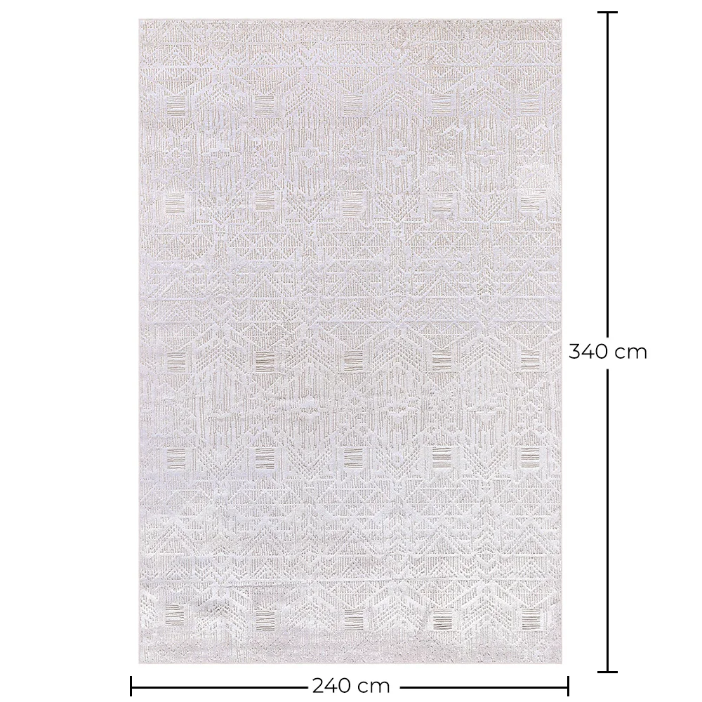 Duży Dywan z Nowoczesnym i Współczesnym Wzorem - Beżowy (240x 340 cm) - Pomona image 10
