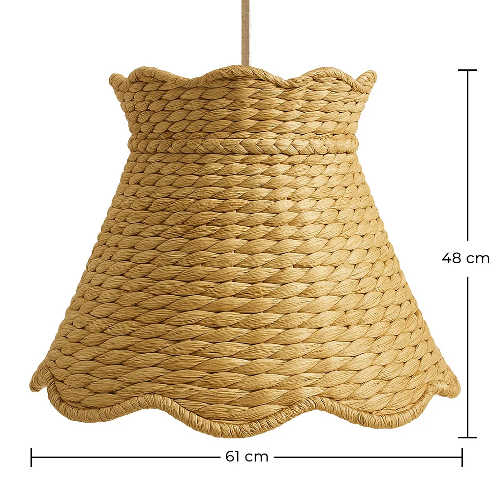 Rattanowa Lampa Sufitowa – Naturalna Lampa Wisząca – Tyna image 10