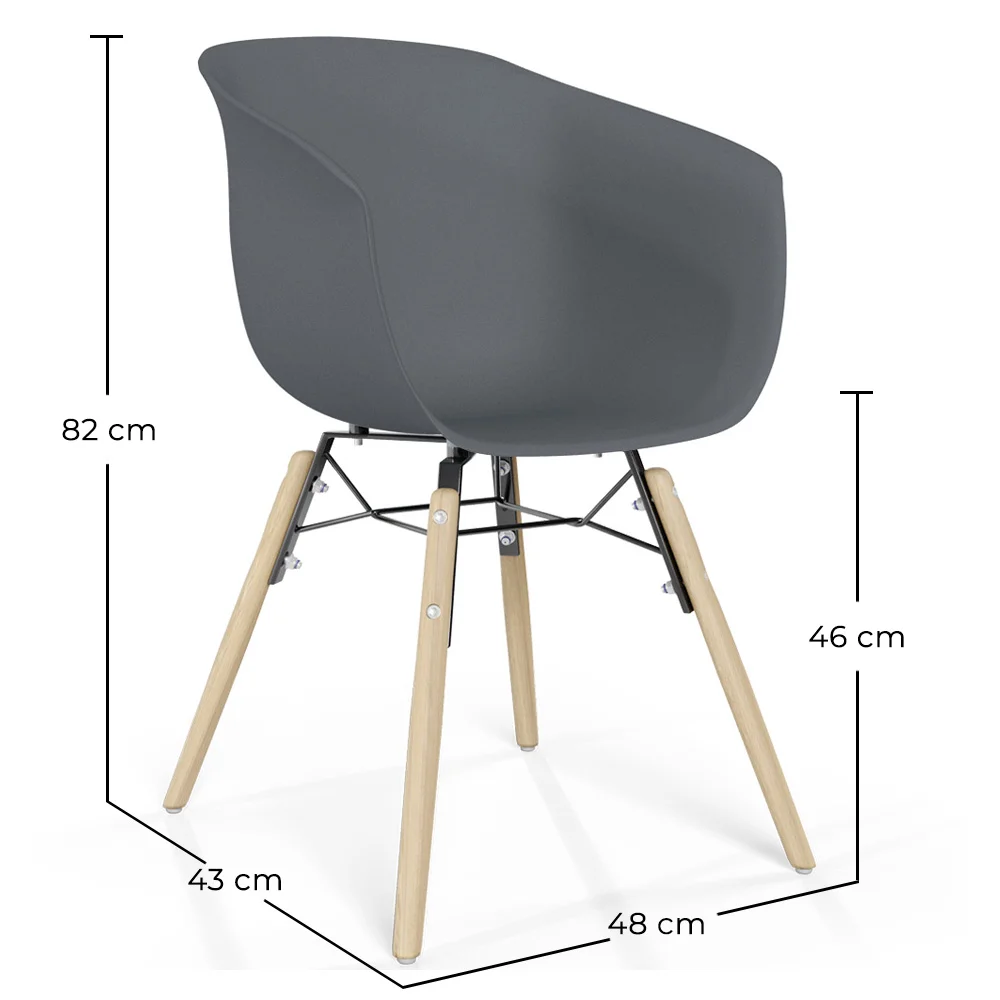 Krzesło do Jadalni - Skandynawski Design - Nogi z Naturalnego Drewna - Polin image 10
