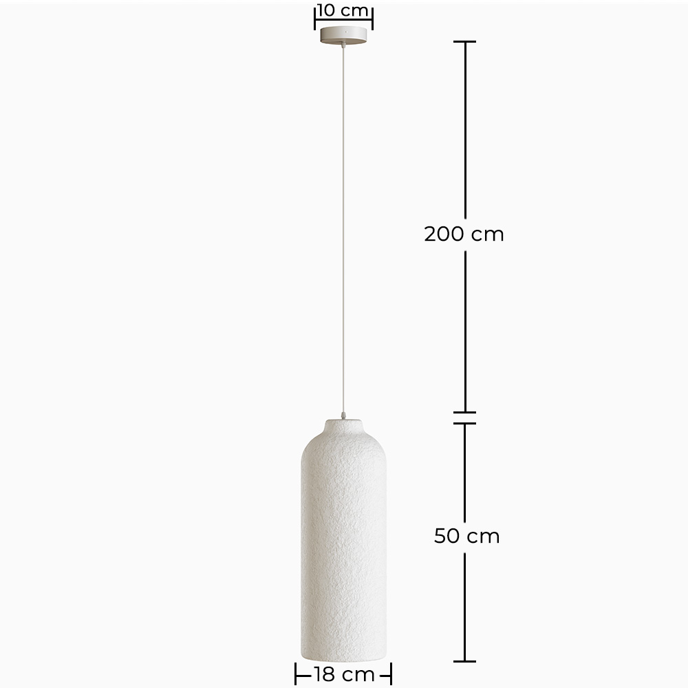 Lampa wisząca - Minimalistyczny design - Wykończenie w efekcie kamienia - Sinur III image 10