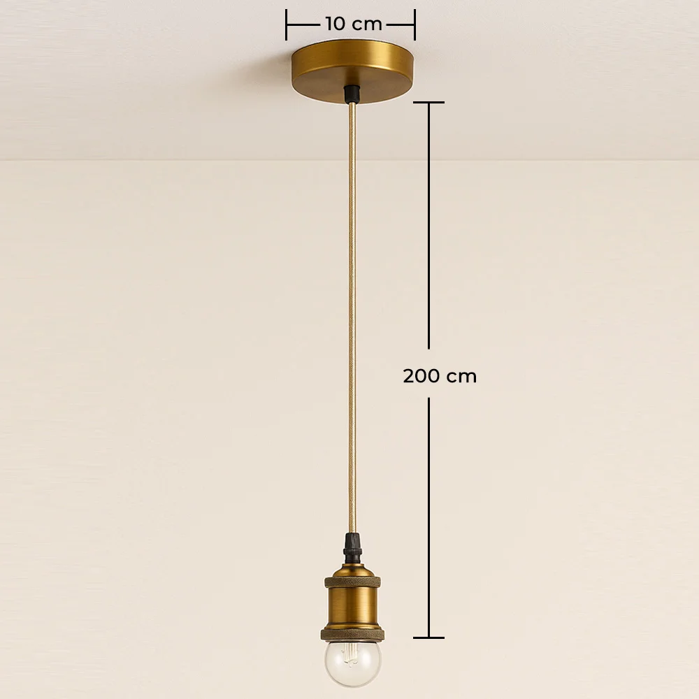 Kabel do lampy wiszącej w kolorze postarzanego złota z regulacją wysokości - Berrey image 10