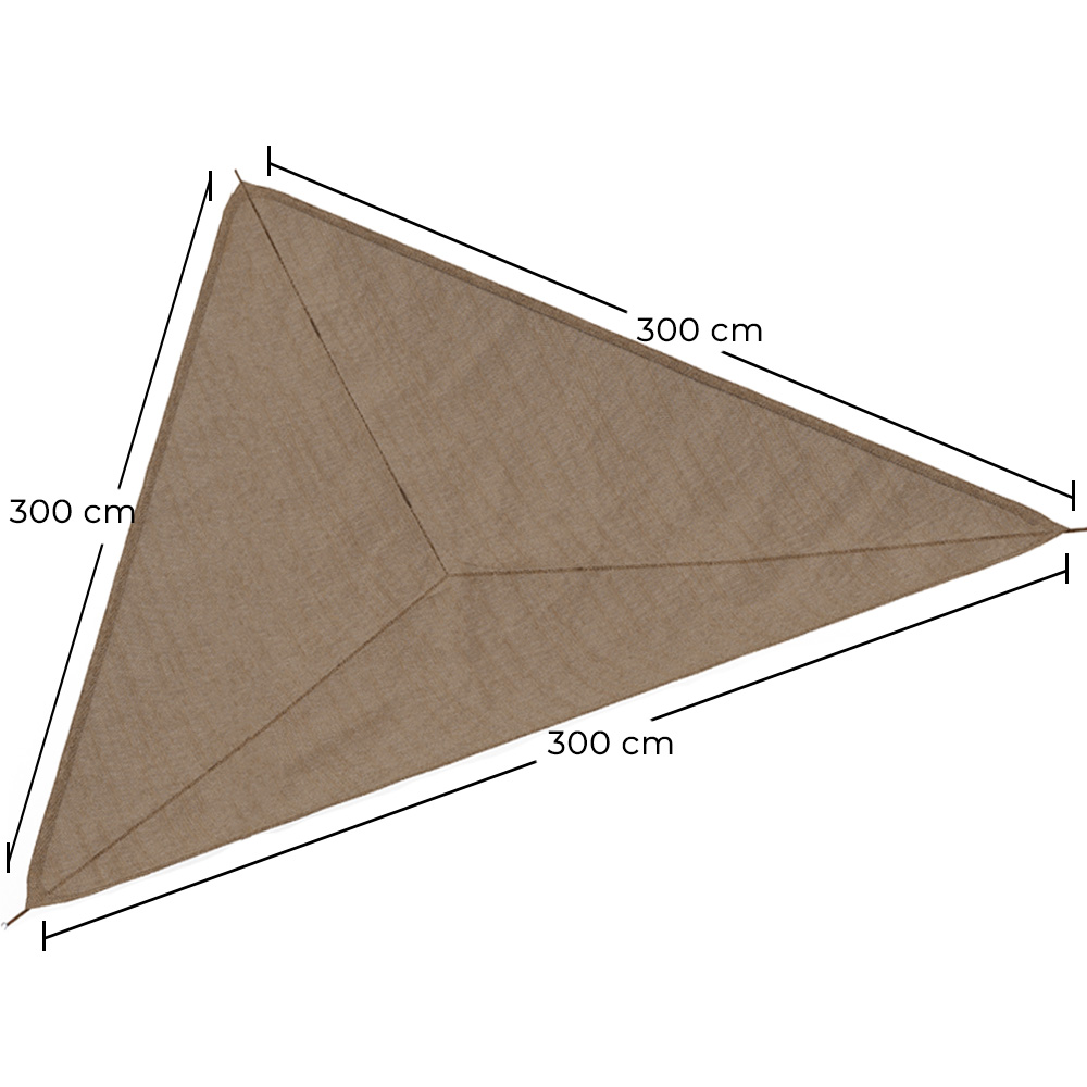 Markiza z włókna kokosowego 3x3x3M - 100 % Naturalny żagiel przeciwsłoneczny image 10