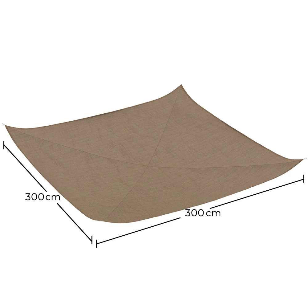 Markiza z włókna kokosowego 3x3M - 100% naturalny żagiel przeciwsłoneczny image 10