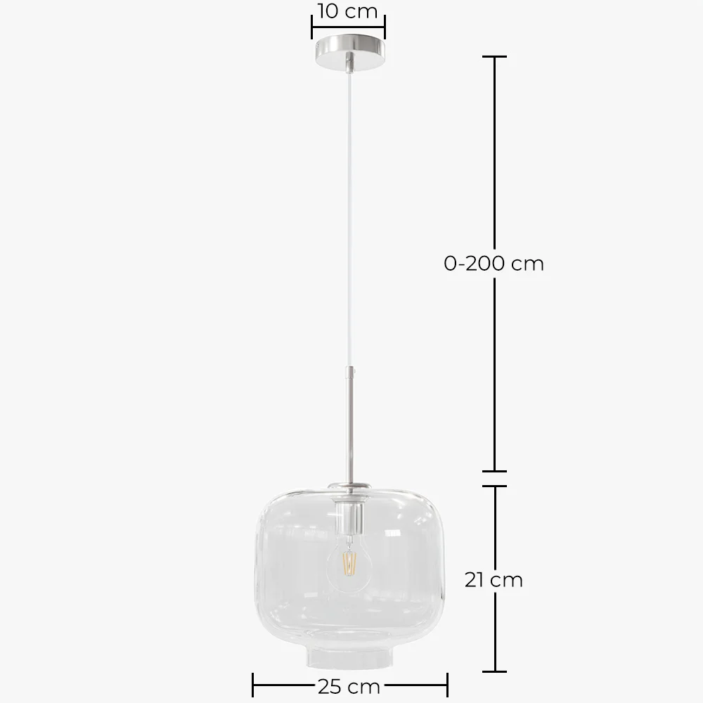 Nowoczesna Lampa Wisząca ze Szkła - Regulowany Kabel - Dewers image 10