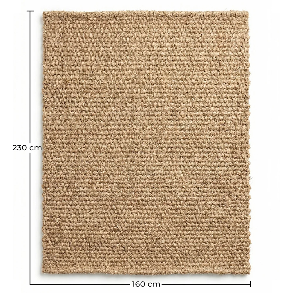 Dywan Naturalne Włókno Kokosowe 230x160 cm – Do Użytku Wewnętrznego i Zewnętrznego – Mahou image 10