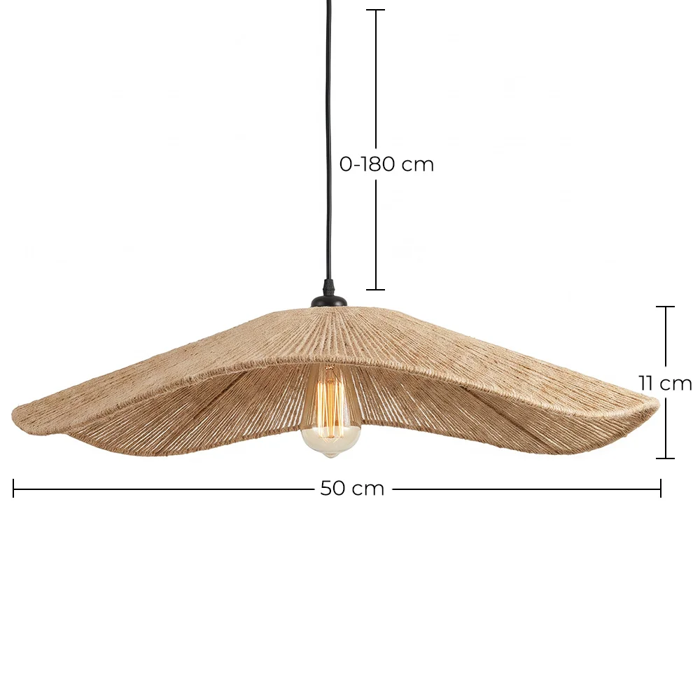 Lampa wisząca - Naturalna lina w stylu boho – Nowoczesny ręcznie wykonany projekt - Yer image 10