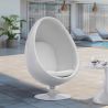 Fotel designerski z podłokietnikami - tapicerowany tkaniną - Eny image 7