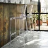 Stołek barowy z oparciem - Transparent Design - 65cm - Victoria Queen image 7