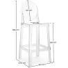 Stołek barowy z oparciem - Transparent Design - 65cm - Victoria Queen image 7
