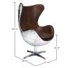 Fotel z podłokietnikami - Aviator Style - skóra i metal - Cocoon image 7