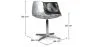 Krzesło do salonu - Designerskie krzesło - Skóra i metal - Koniak image 7