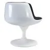 Krzesło do salonu - białe krzesło designerskie - tapicerowane tkaniną - Geneva image 7