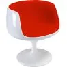Krzesło do salonu - białe krzesło designerskie - tapicerowane tkaniną - Geneva image 7