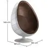 Fotel Egg Design - Aviator Style - Tapicerowany w Leatherette - Eny image 7