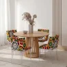 Krzesło do jadalni - Przezroczyste nogi - Tłoczony wzór - Styl panna image 7