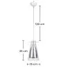 Lampa sufitowa - lampa wisząca - stal i szkło - Apolo image 7