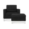 Designerski fotel z podnóżkiem - kaszmirowy - Konel image 7