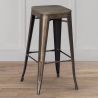 Stołek barowy Industrial Design - Wood & Steel - 76cm - Stylix image 7