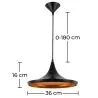 Lampa sufitowa - Lampa wisząca - Wzór przemysłowy - Obszerny image 7