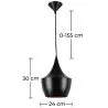 Lampa sufitowa - Lampa wisząca - Wzór przemysłowy - Obszerny image 7