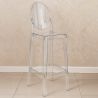 Stołek barowy z oparciem - Transparent Design - 75cm - Victoria Queen image 7