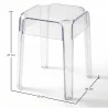 Taboret Niski Przezroczysty - 47cm - Victoria Queen image 7
