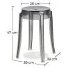 Stołek barowy Design Transparent - 47cm - Victoria Queen image 7