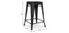 Stołek barowy w stylu industrialnym - matowa stal - 60cm - Stylix image 7