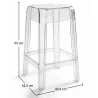 Transparentny stołek designerski - 65 cm - Victoria Queen image 7