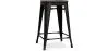 Stołek barowy - Wzornictwo Przemysłowe - Drewno & Stal - 60cm -Stylix image 7