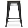 Stołek barowy - Wzornictwo Przemysłowe - Drewno & Stal - 60cm -Stylix image 7