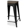 Stołek barowy - Wzornictwo Przemysłowe - Drewno & Stal - 60cm -Stylix image 7