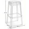 Transparentny Stołek Design - 75cm - Victoria Queen image 7