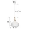 Lampa sufitowa - lampa wisząca - drewno i metal - Wind image 7