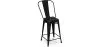 Stołek barowy z oparciem - Industrial Design - 60cm - Stylix image 7