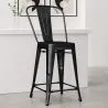 Stołek barowy z oparciem - Industrial Design - 60cm - Stylix image 7
