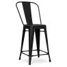 Stołek barowy z oparciem - Industrial Design - 60cm - Stylix image 7