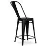Stołek barowy z oparciem - Industrial Design - 60cm - Stylix image 7