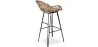 Stołek barowy z rattanu z podłokietnikami - Boho Bali Style - 75cm - Many image 7