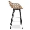 Stołek barowy z rattanu z podłokietnikami - Boho Bali Style - 75cm - Many image 7