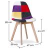 Krzesło do jadalni - Tapicerowane w Patchwork - Tessa image 7