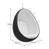Fotel wiszący - Egg Design - tapicerowany tkaniną - Eny image 7