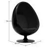 Fotel Egg Design - tapicerowany tkaniną - Eny image 7